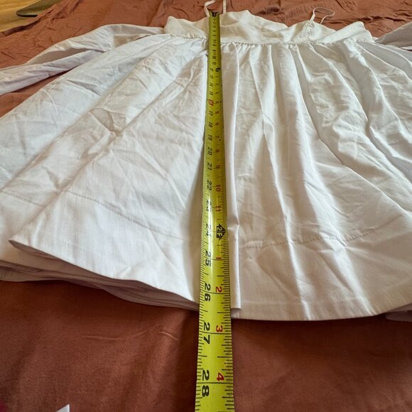 Likely Elisia White Cotton Blend Babydoll Dress - 12 - Picture 7 of 11